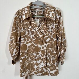 EV4 Printed Lightweight Jacket /Blazer Trench-Style Top size 10 (46 EU) NWT